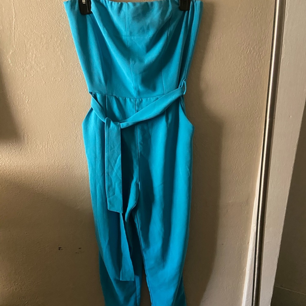 Light Blue strapless jumpsuit Medium